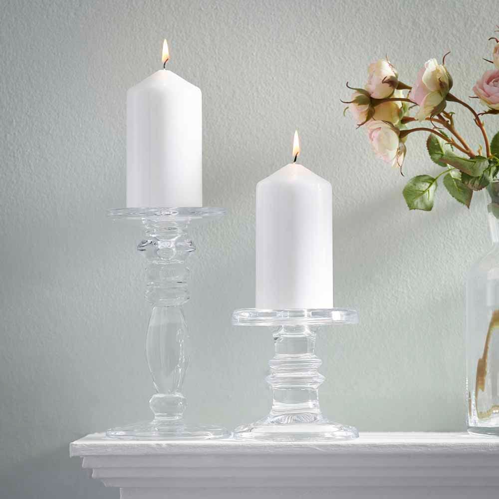 small glass candlestick holders